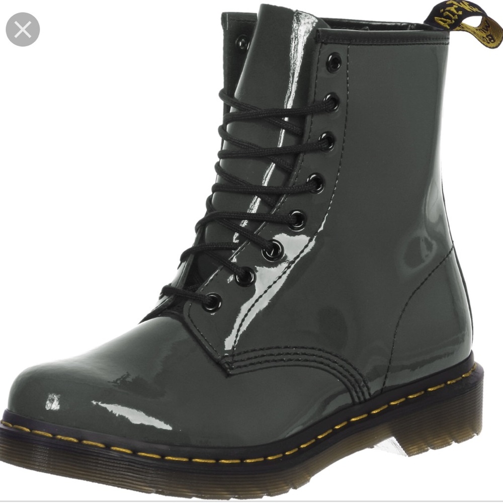 Shiny Gray Dr. Martens
